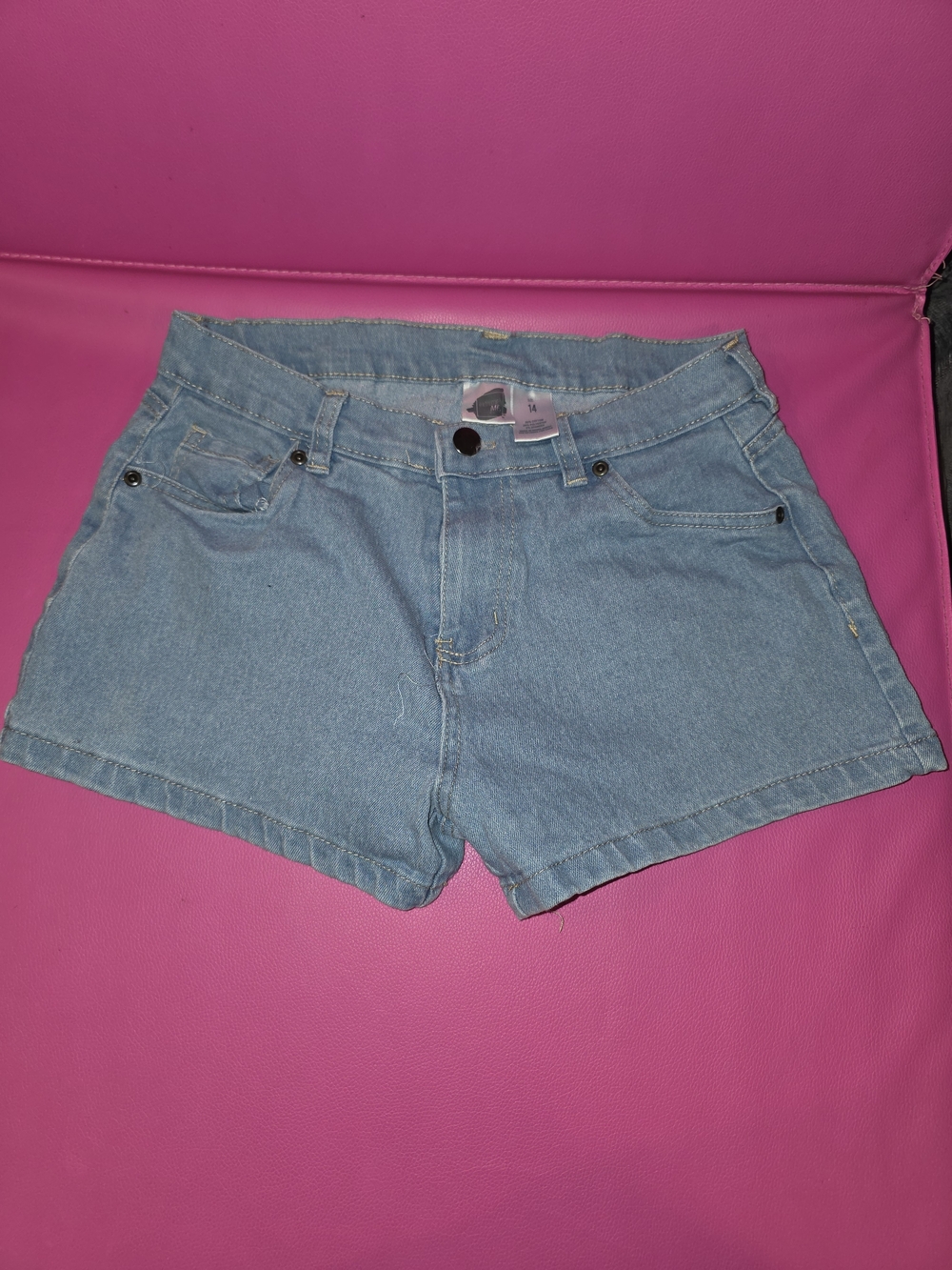 Girls' Light Blue Denim Shorts - Casual Everyday Style